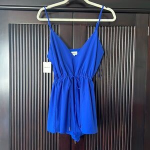 Superdown Blue Romper Size M NWT